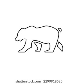 icono de oso en fondo blanco, ilustración vectorial