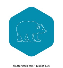 Bear icon. Outline illustration of bear vector icon for web