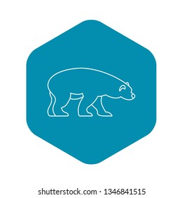 Bear icon. Outline illustration of bear vector icon for web