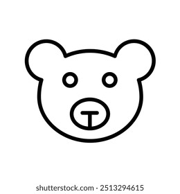 bear icon. Outline style design isolated on white background