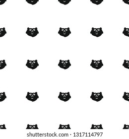 bear icon pattern seamless white background. Editable filled bear icon. bear icon pattern for web and mobile.