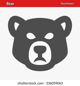 Bear Icon. Professional, pixel perfect icon optimized for both large and small resolutions. EPS 8 format.