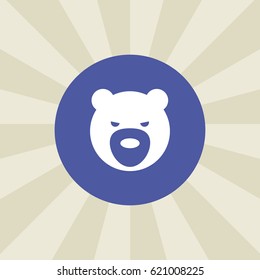 bear icon. sign design. background