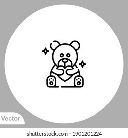 Bear icon sign vector,Symbol, logo illustration for web and mobile