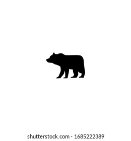 bear icon. simple, flat, black.