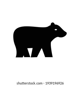 bear icon solid style vector