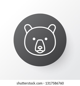 Bear icon symbol. Premium quality isolated grizzly element in trendy style.