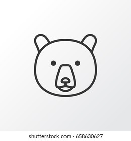 Bear Icon Symbol. Premium Quality Isolated Grizzly Element In Trendy Style.