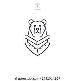 Bear Icon symbol vector illustration isolated on white background