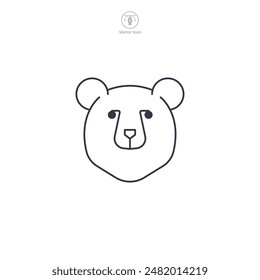 Bear Icon symbol vector illustration isolated on white background