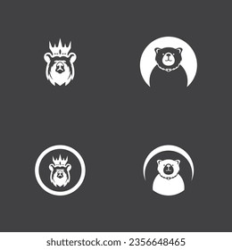 Bear Icon And Symbol Vector Template Illustration