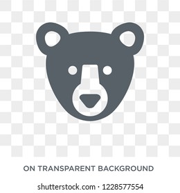 Bear icon. Trendy flat vector Bear icon on transparent background from animals collection. 