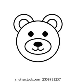 bear icon vector cartoo cute bear sign 