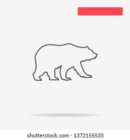 Bear icon. Vector concept illustration for design.