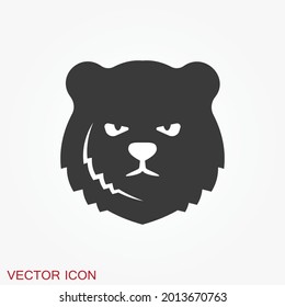 Bear icon. Vector concept illustration for design.