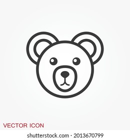 Bear icon. Vector concept illustration for design.