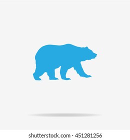 Bear icon. Vector concept illustration for design.