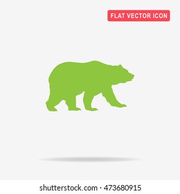 Bear icon. Vector concept illustration for design.