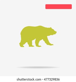 Bear icon. Vector concept illustration for design.