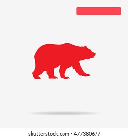 Bear icon. Vector concept illustration for design.