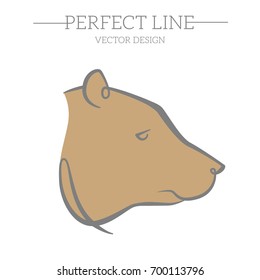Bear icon. Vector concept illustration for design.