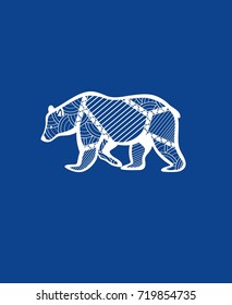 Bear icon. Vector concept illustration for design.