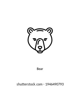bear icon vector isolated on white background