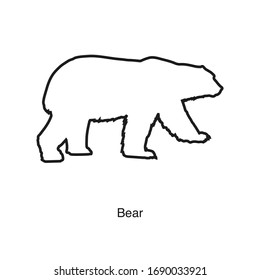 Bear icon vector on white background. Black icon illustration