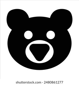 Bear icon vector on white background