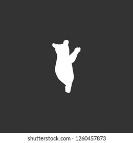 bear icon vector. bear sign on black background. bear icon for web and app