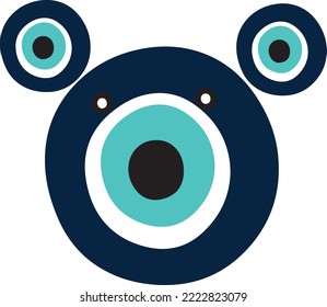 bear icon,evil eye bead,vektor icon