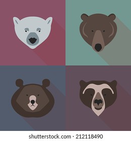 Bear icons (Polar, Brown, Asian black, Spectacled Bear)