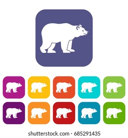Bear icons set