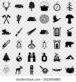 Bear icons set. Simple style of 36 bear vector icons for web for any design