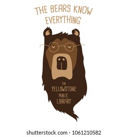 Bear illustration, The Bears Know Everything.