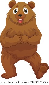 Bear illustration design vector flat