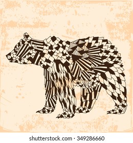 Bear illustration  - Good for T-shirt, bag or whatever print. Vector illustration
