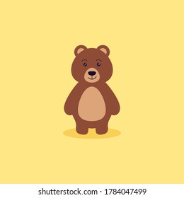 Bear illustration. Happy cute bear