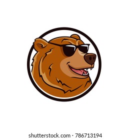 Bear Illustration Logo Badge Icon Face