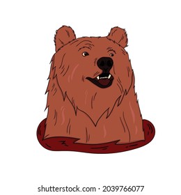 bear illustration mamalia grizly cartoon hand drawn
