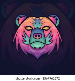 Bear illustration mascot vector art