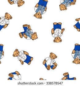 Bear illustration pattern