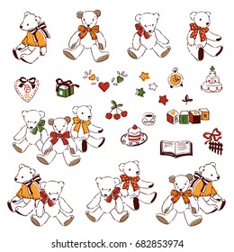 Bear illustration pattern