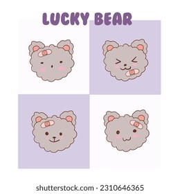 bear illustration with slogan. Vector graphic design for t-shirt. Cute animal drawing