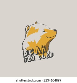 Bärengrafik Vektorgrafik Design T-Shirt Mode Trend Mann junge Mädchen Kinder Wild Typografie Gesicht Maskottchen 
