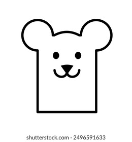 bear - illustration, vector icon