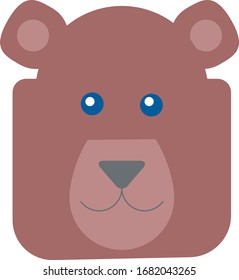 bear illustration vector icon flat dersign