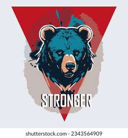 bear illustration vector t shirt design
