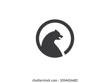 Bear ilustration logo template
