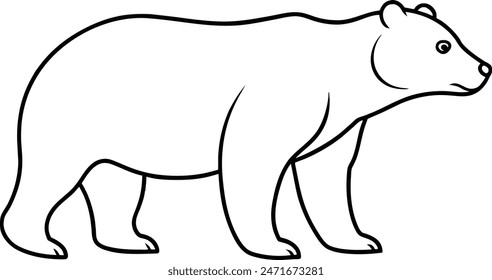 Bear isolated on white background eps 10